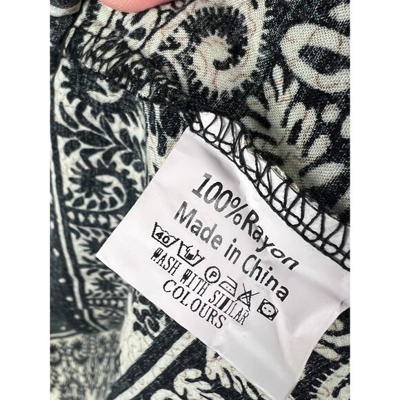 Zanzea Women's Black Elephant Print Short Sleeve Open Front Kimono Topper US 16 - Picture 3 of 8